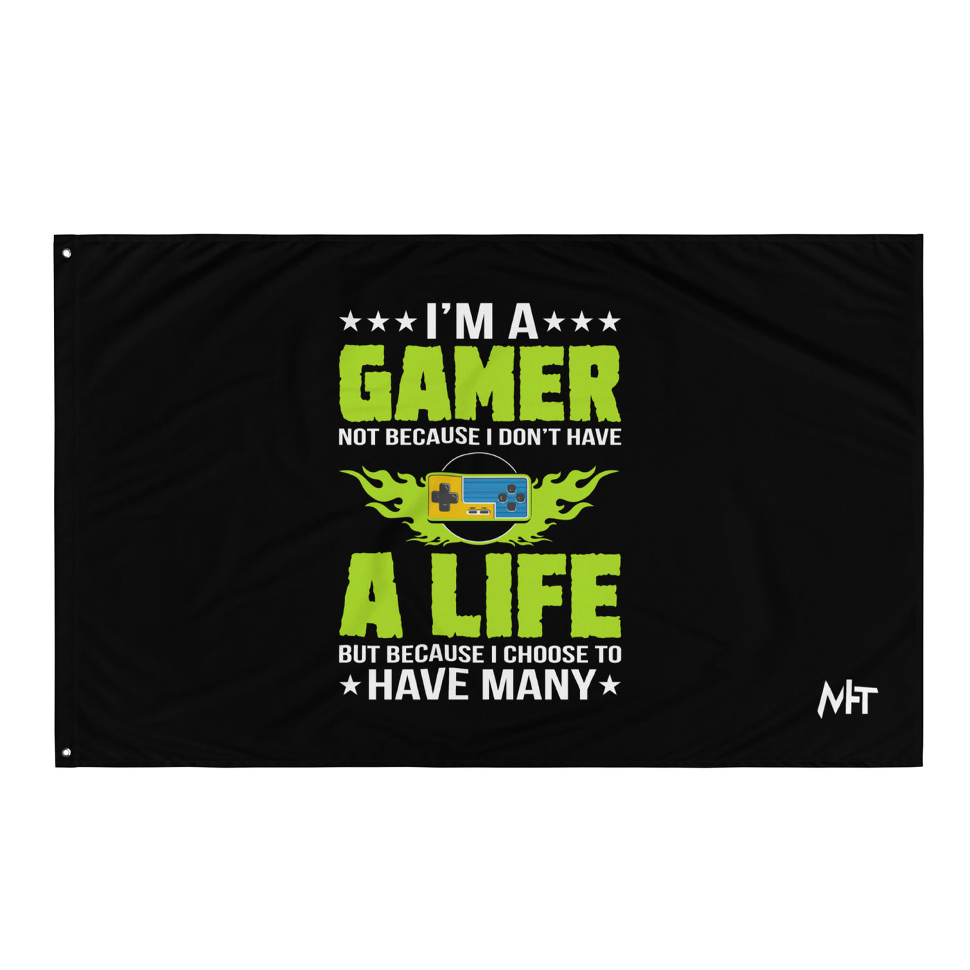 I am a Gamer Green V - Flag