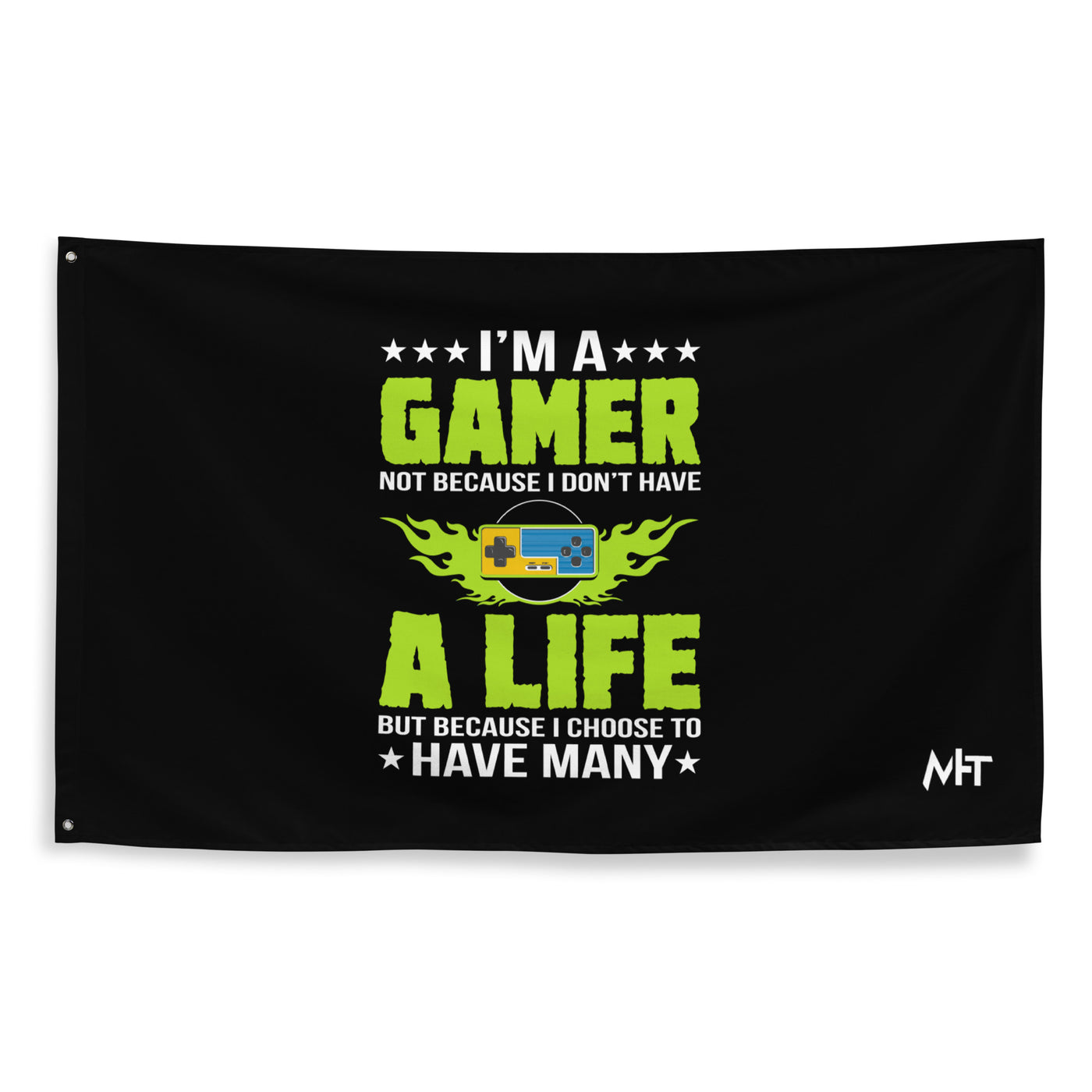 I am a Gamer Green V - Flag