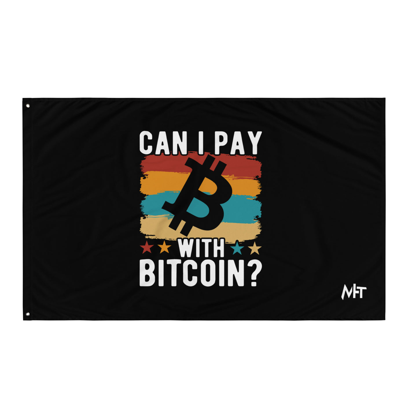 Can I pay with Bitcoin - Flag