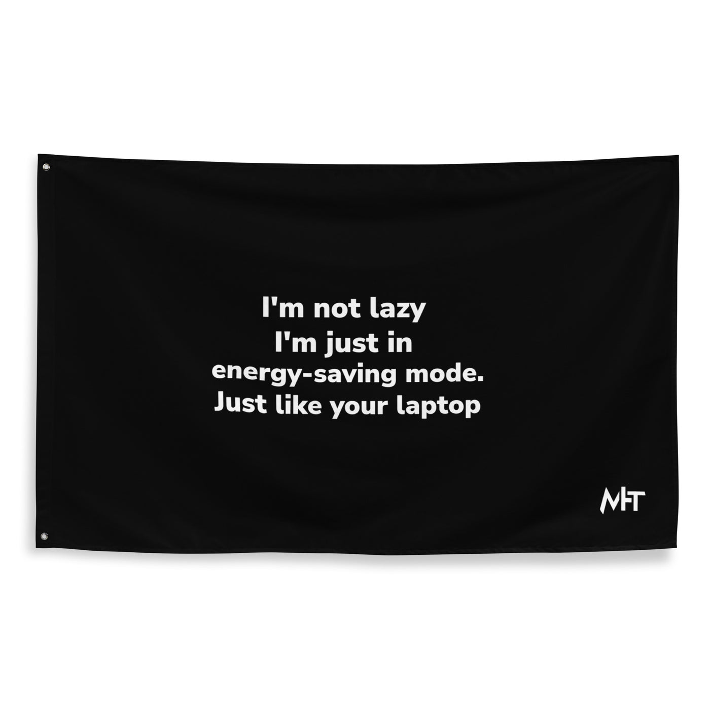 I am not lazy, I am in Energy-Saving Mode, Just like your laptop - Flag