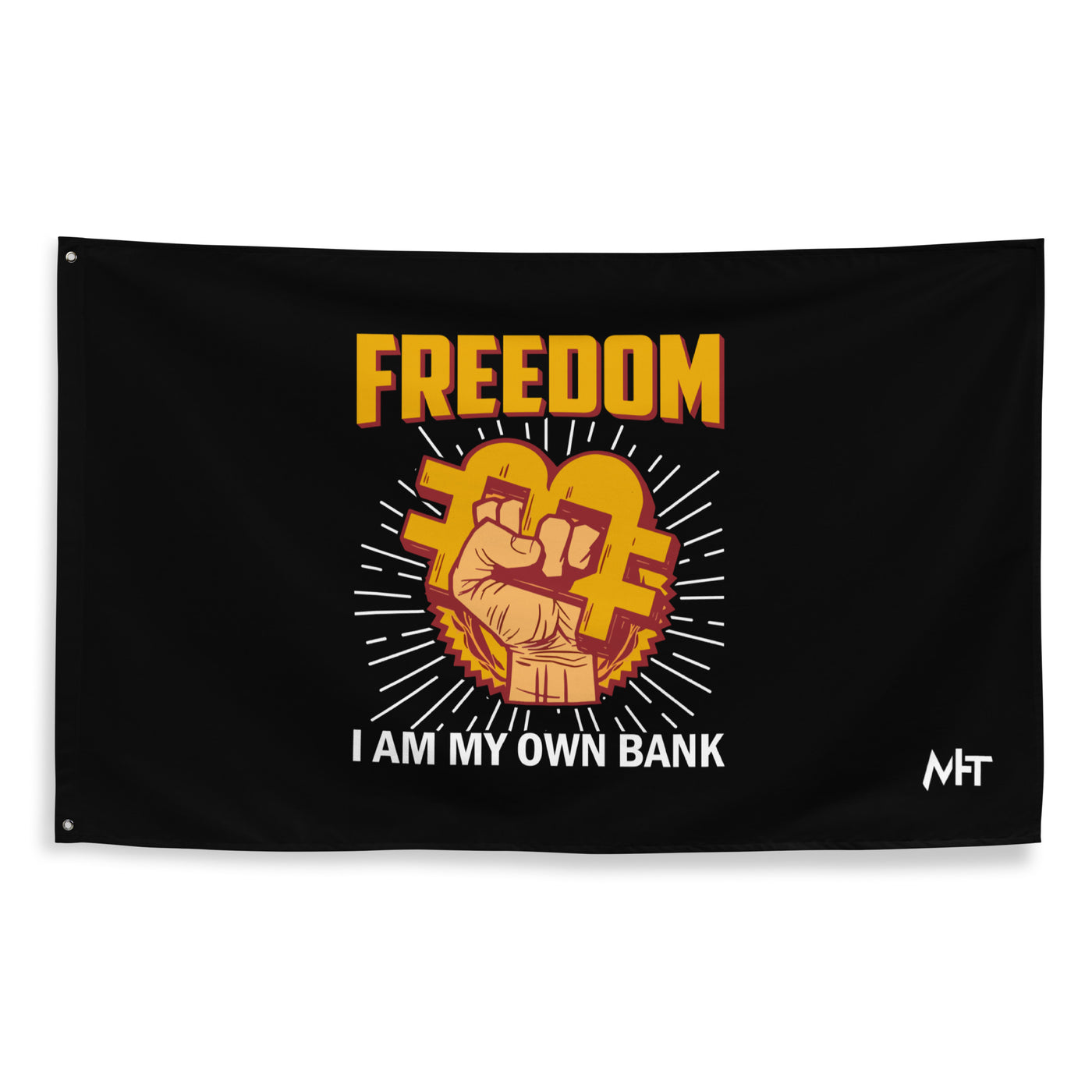 Bitcoin Freedom; I am my Own Bank - Flag