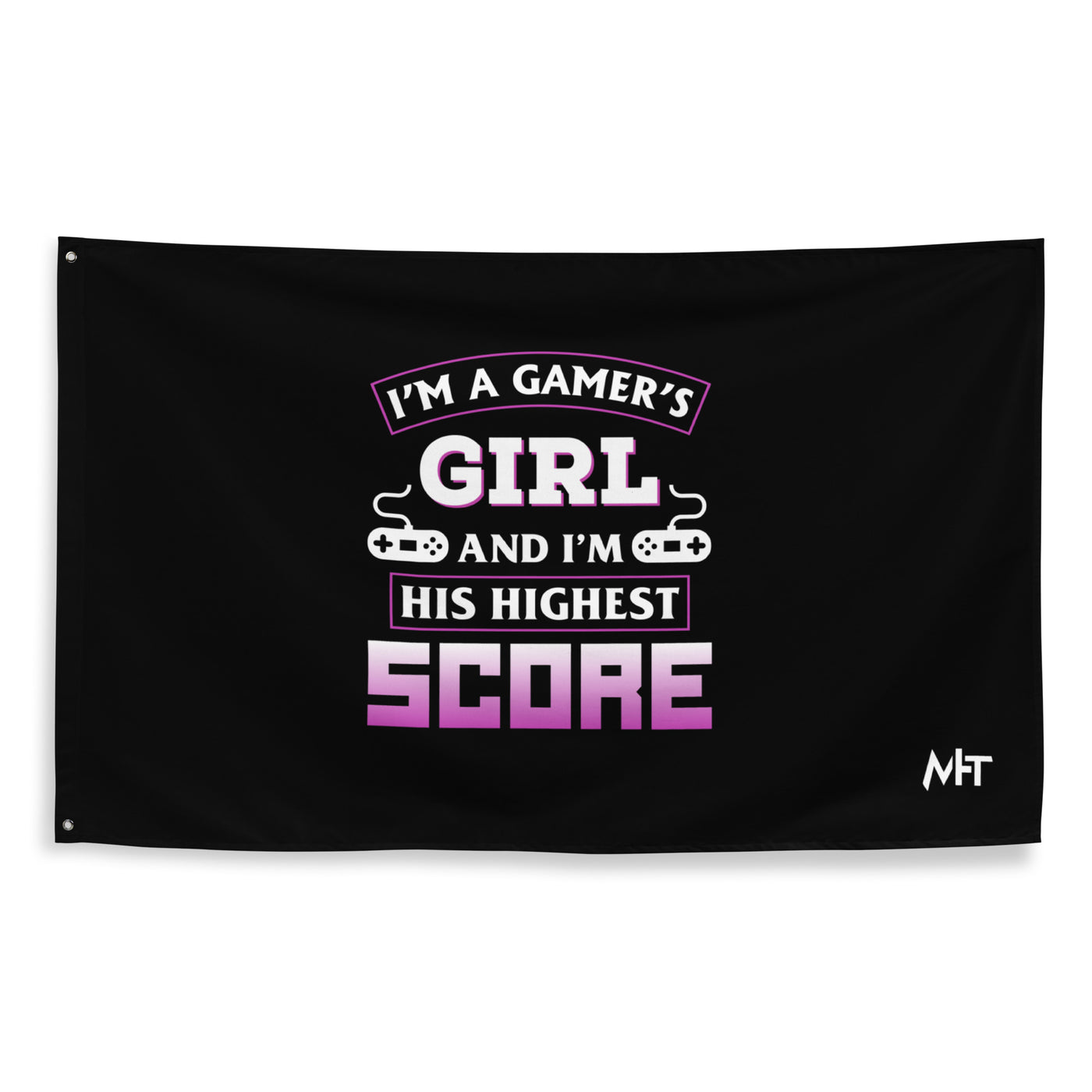 I am a Gamer's Girl, I'm his Greatest Achievement Purple edition - Flag