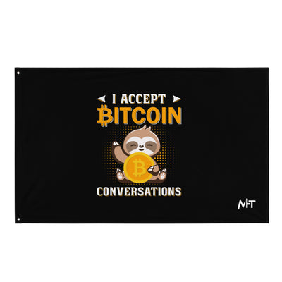 I accept Bitcoin Conversations - Flag
