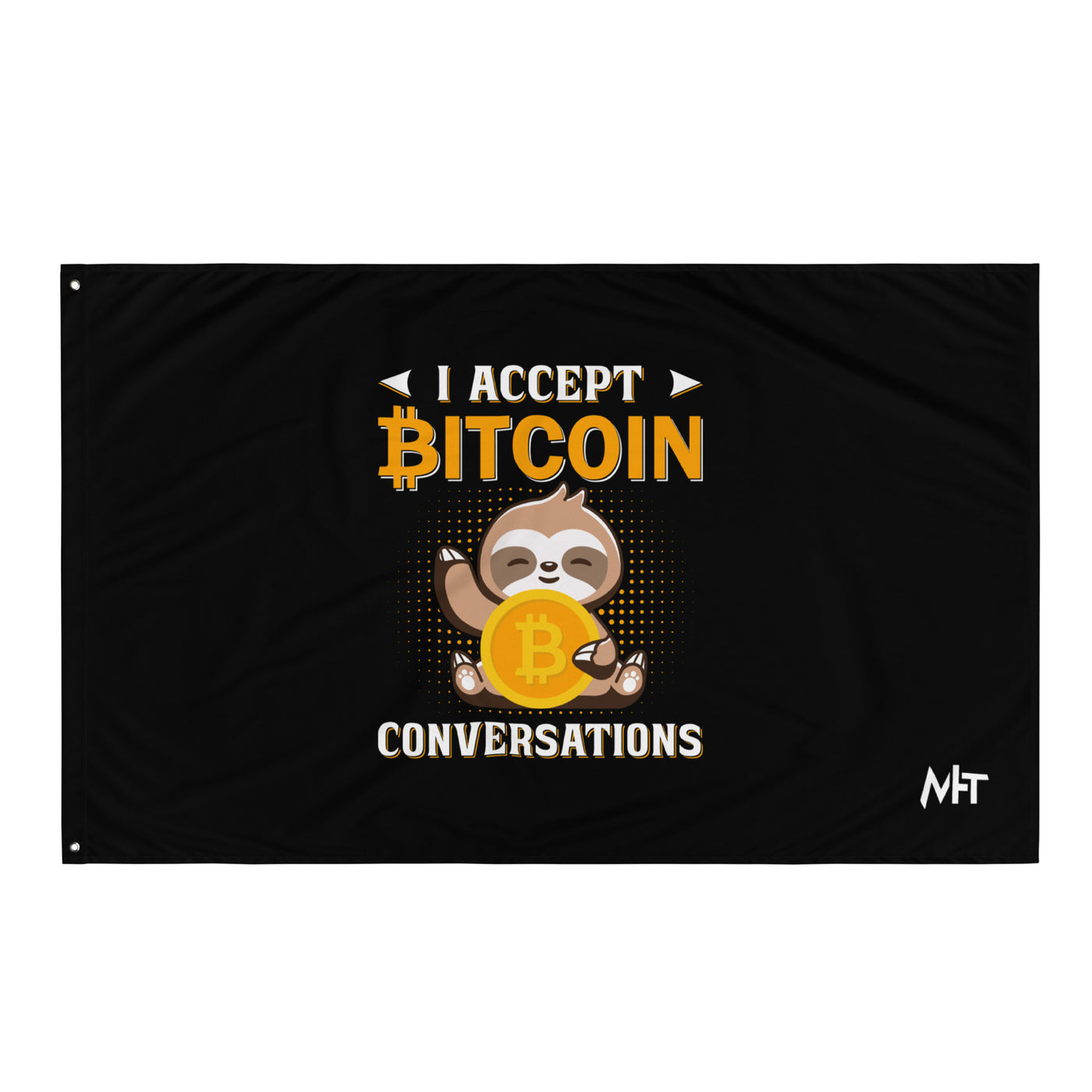 I accept Bitcoin Conversations - Flag