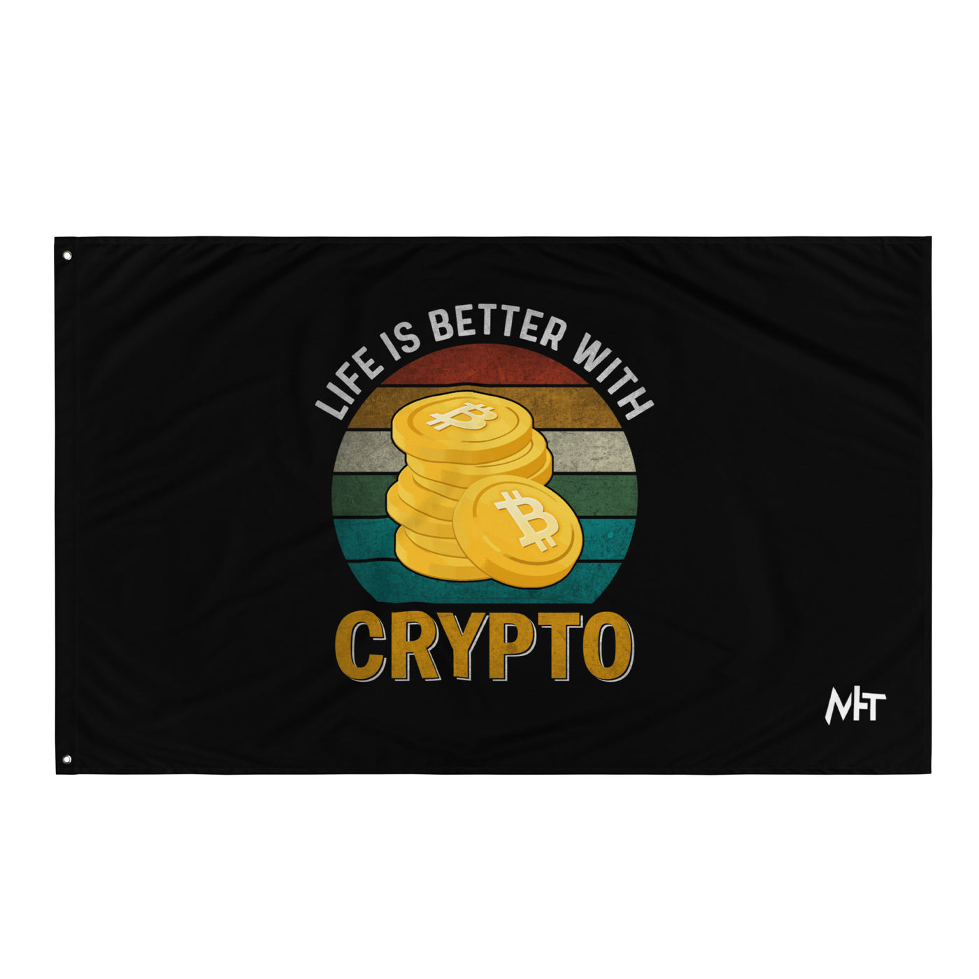 Life is Better with Bitcoin - Flag