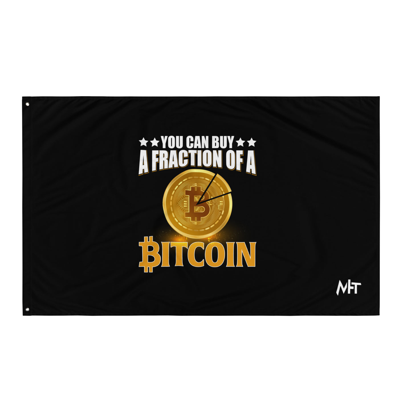 You can Buy a Fraction of a Bitcoin - Flag