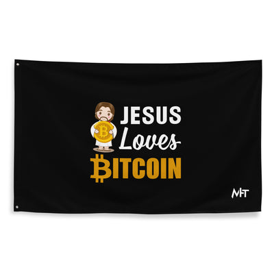 Jesus loves Bitcoin - Flag