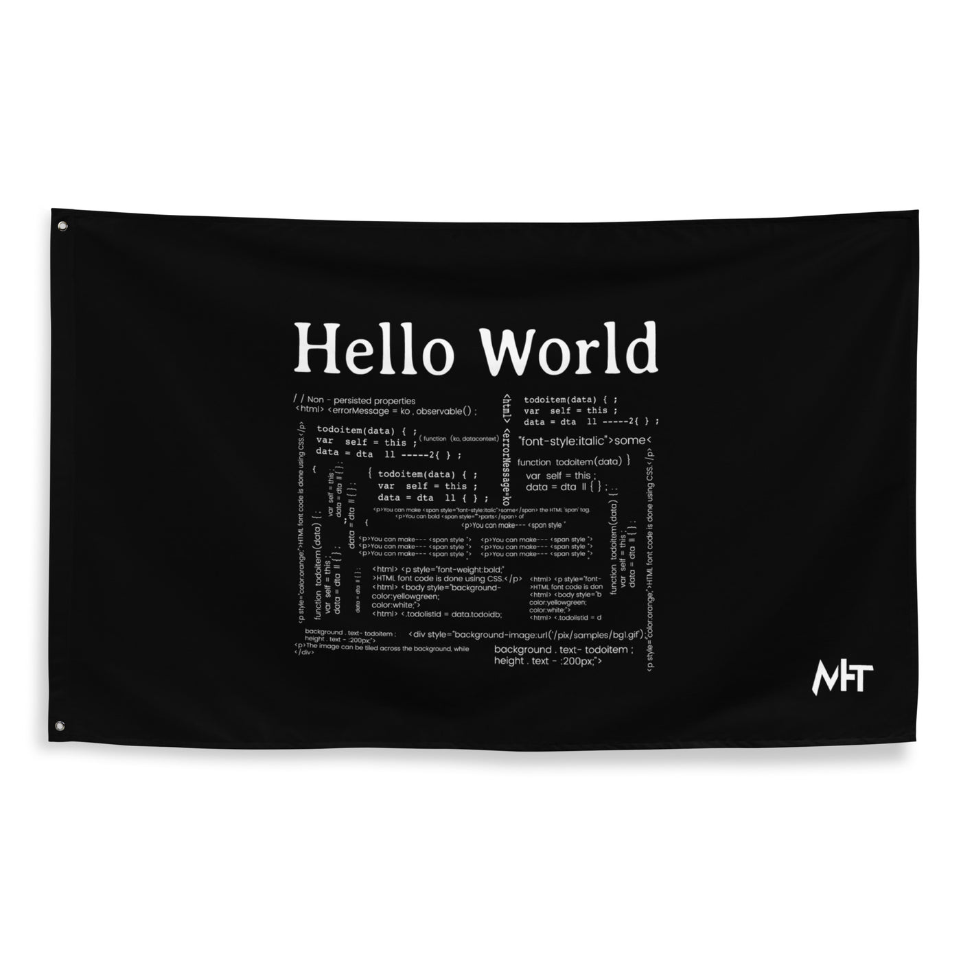 Hello World Computer Programming - Flag
