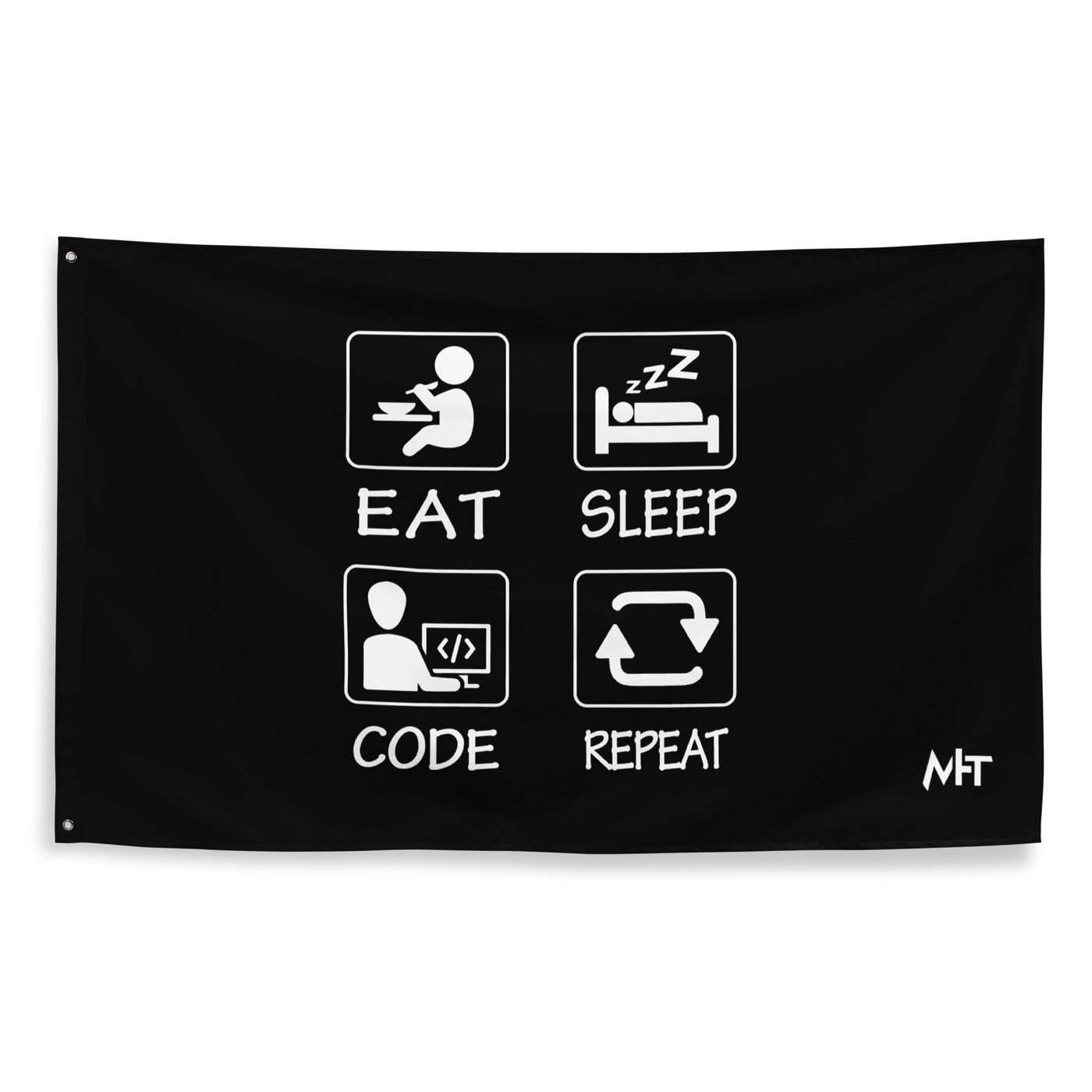 Eat, Sleep, Code, Repeat V1 - Flag