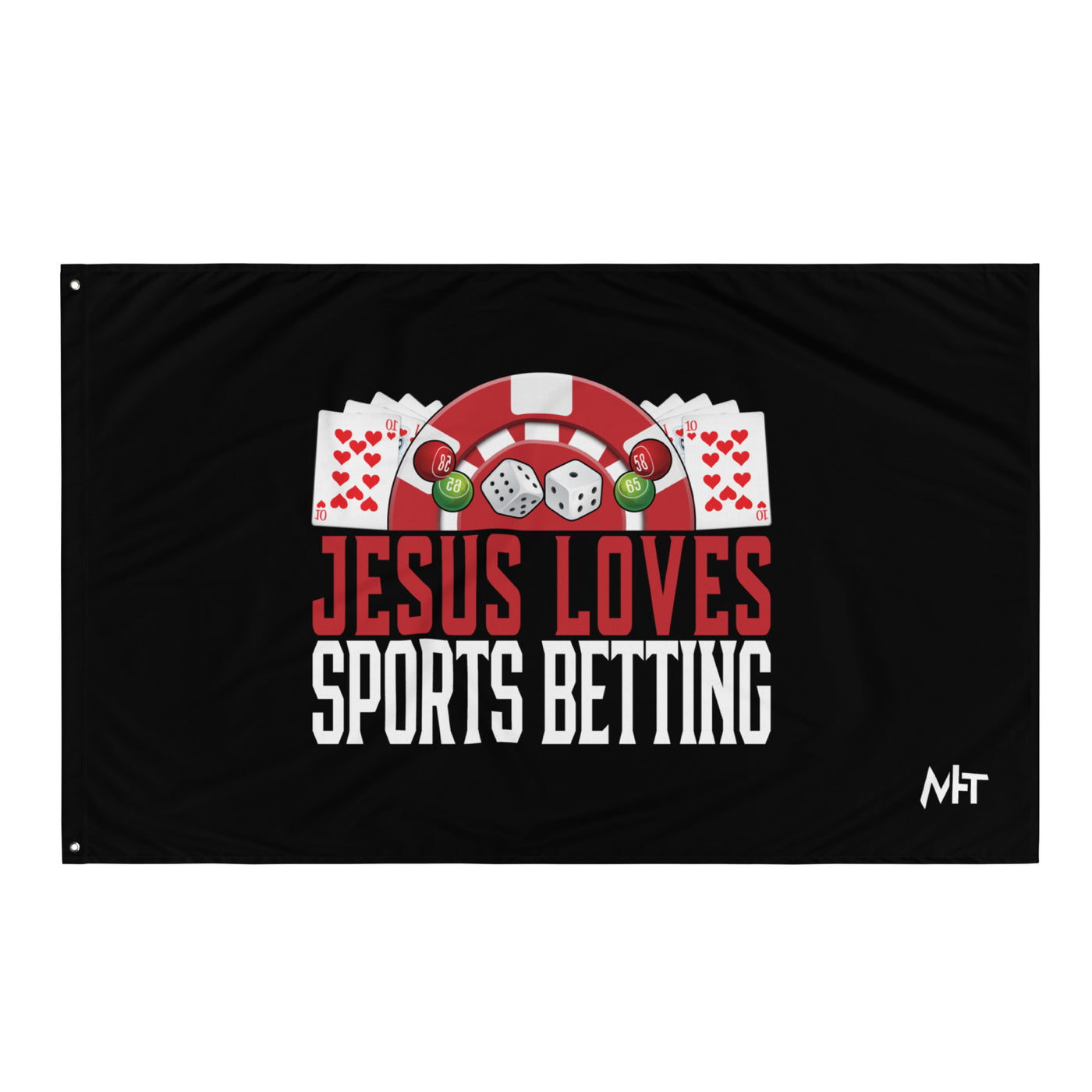 Jesus Loves Sports Betting - Flag