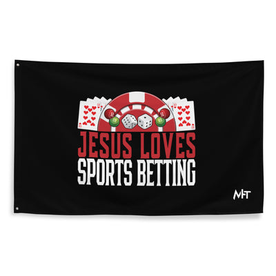 Jesus Loves Sports Betting - Flag