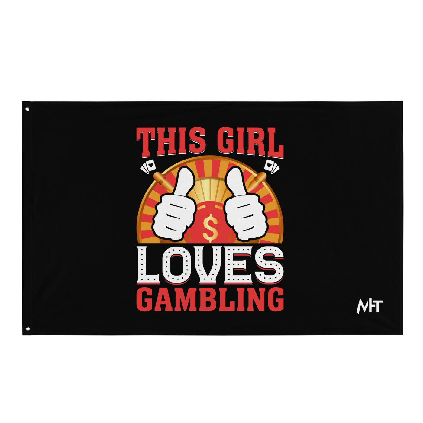 This Girl Loves  Gambling - Flag