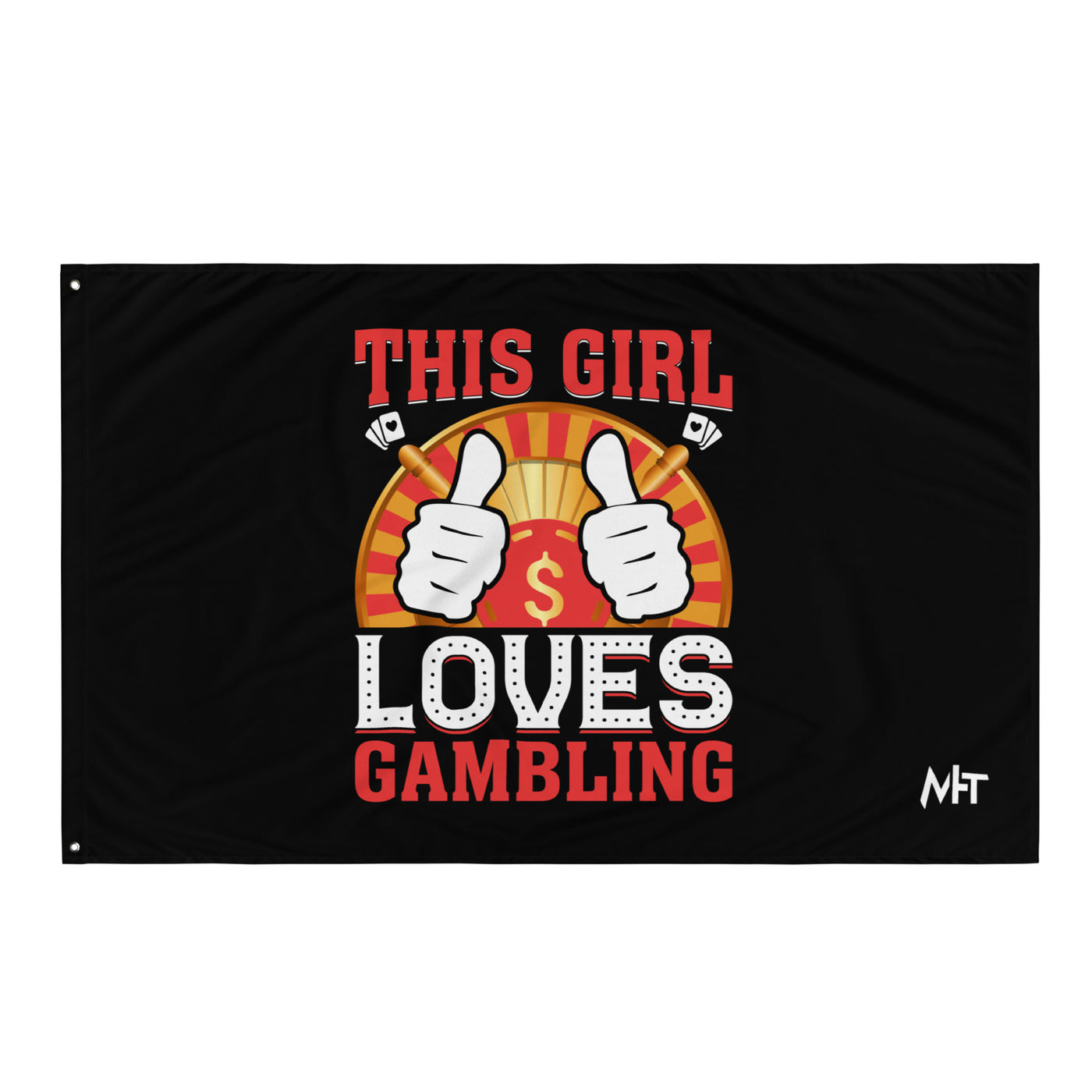 This Girl Loves  Gambling - Flag