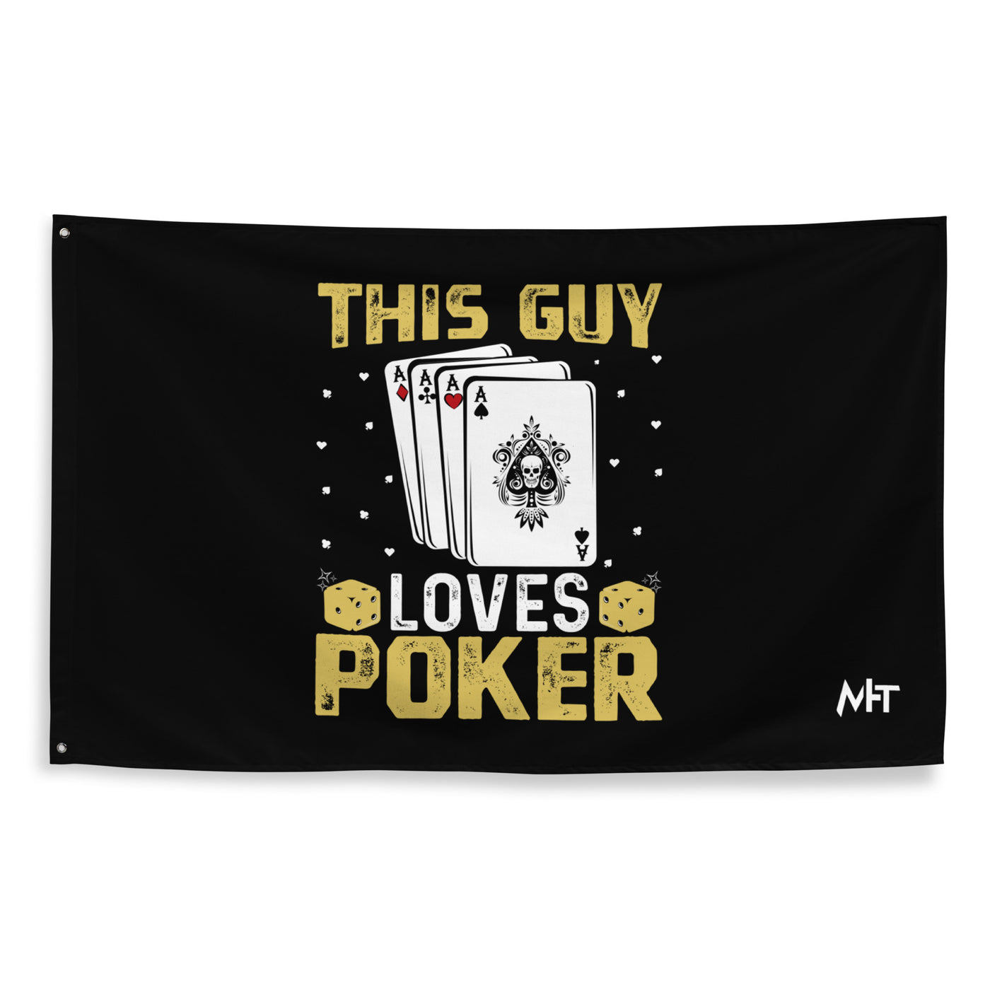 This Guy Loves Poker - Flag