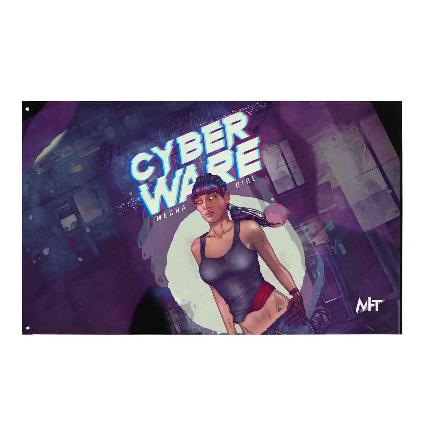 Cyberware Mecha Girl - Flag