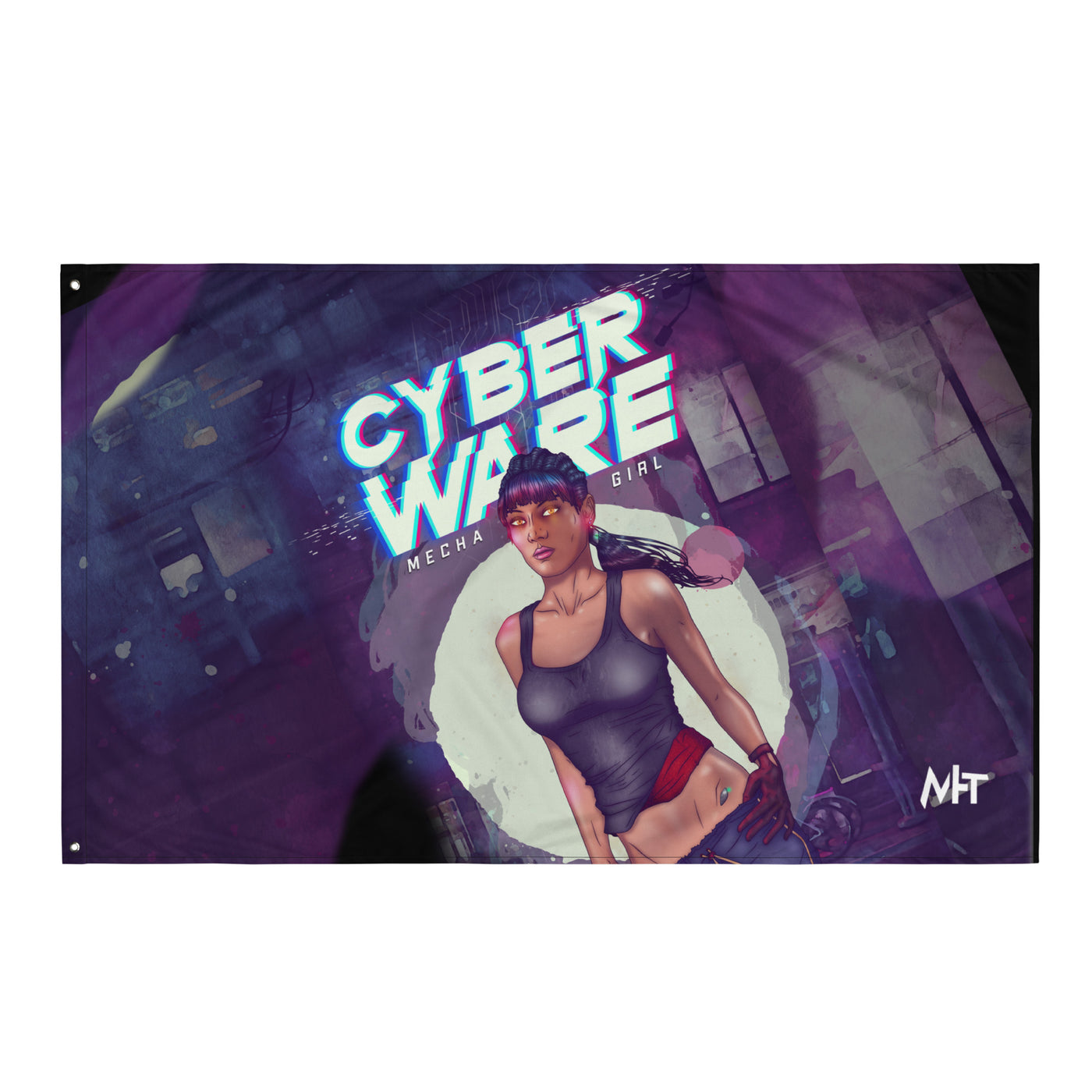 Cyberware Mecha Girl - Flag