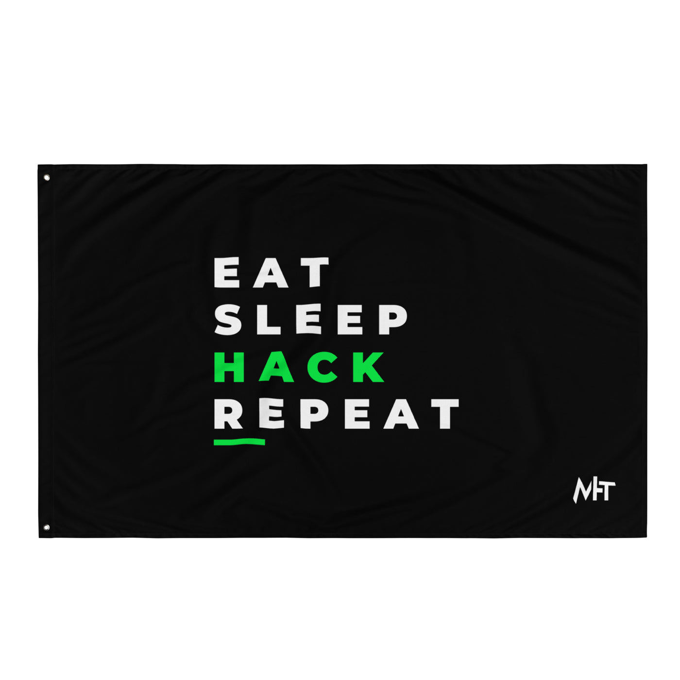 Eat, Sleep, Hack, Repeat V2 - Flag