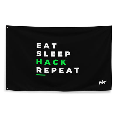 Eat, Sleep, Hack, Repeat V2 - Flag