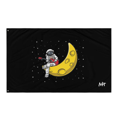 Astronaut Playing - Flag