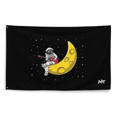 Astronaut Playing - Flag