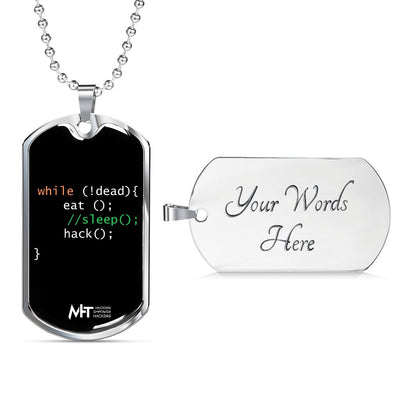 Computer Science - Graphical Dog Tag and Ball Chain by MyHackerTech