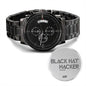 Black Hat Hacker - Black Chronograph Watch (Premium Box) by MyHackerTech