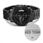 Cyber Security Red Team - Black Chronograph Watch ( Premium Box) by MyHackerTech