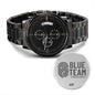 Cyber Security Blue Team - Black Chronograph Watch (Premium Box) by MyHackerTech