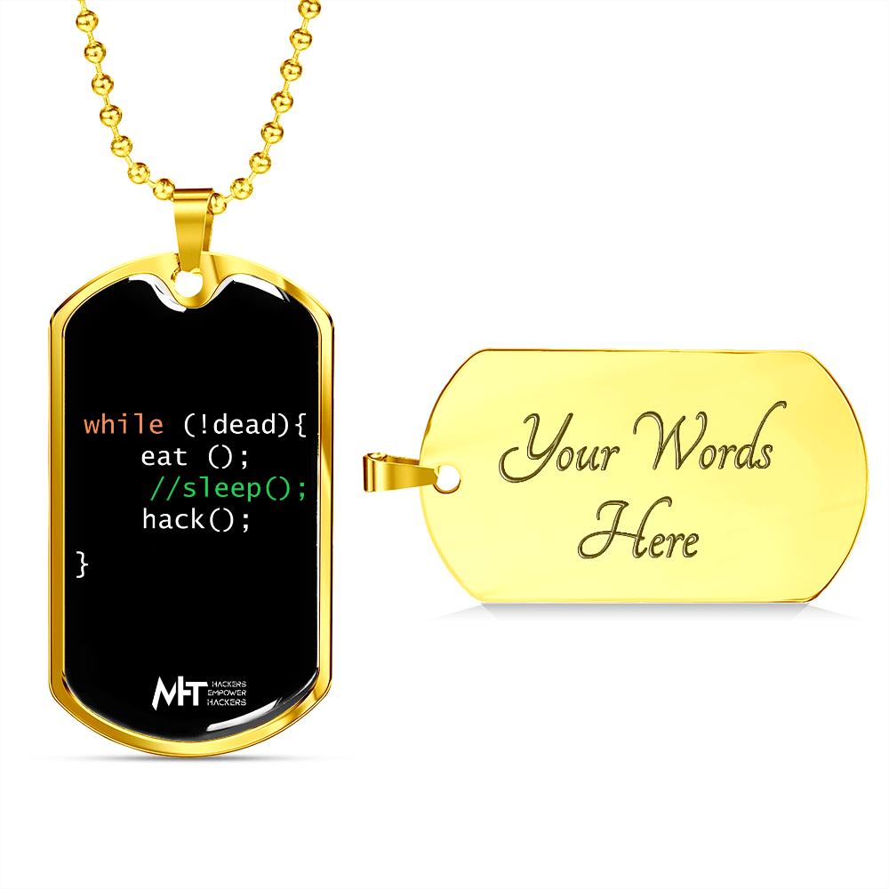Computer Science - Graphical Dog Tag and Ball Chain by MyHackerTech