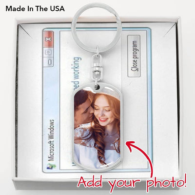 F you that's why - Dog Tag Photo Keychain by MyHackerTech
