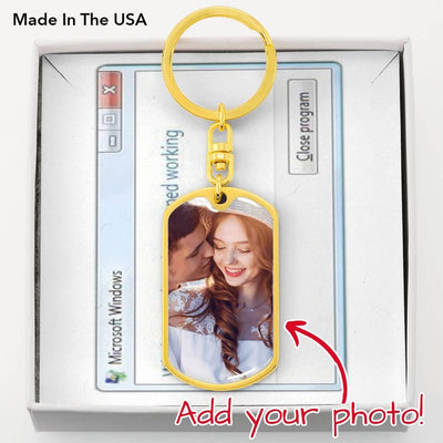 F you that's why - Dog Tag Photo Keychain by MyHackerTech