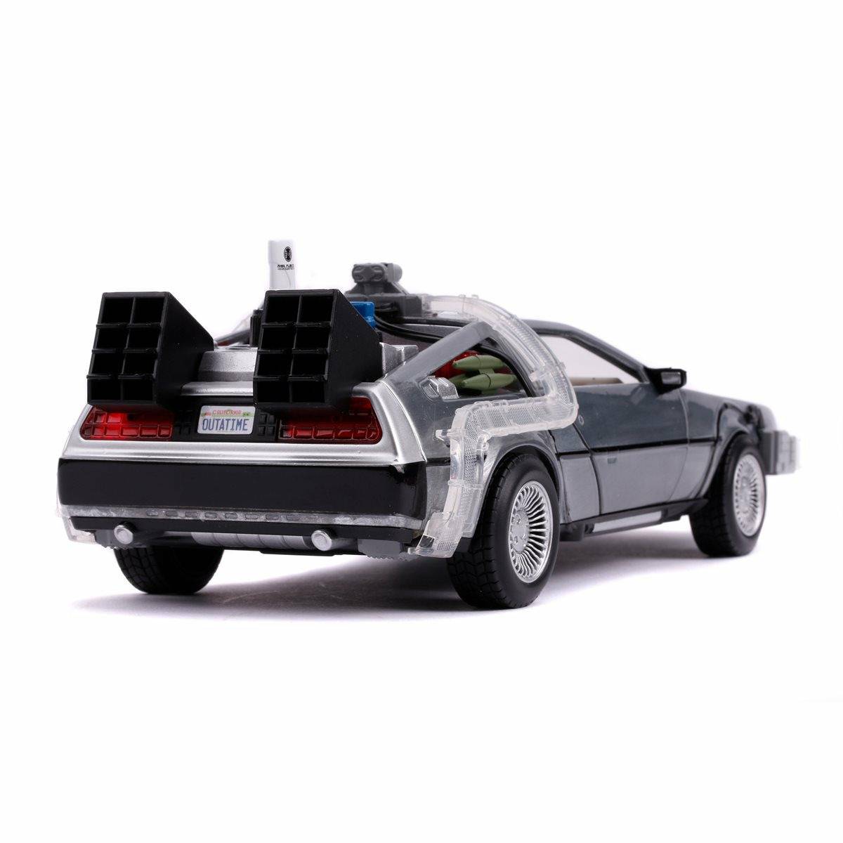 Back to the Future Part II die-cast 1:24 scale "Hollywood Rides" light-up DeLorean Time Machine by MyHackerTech