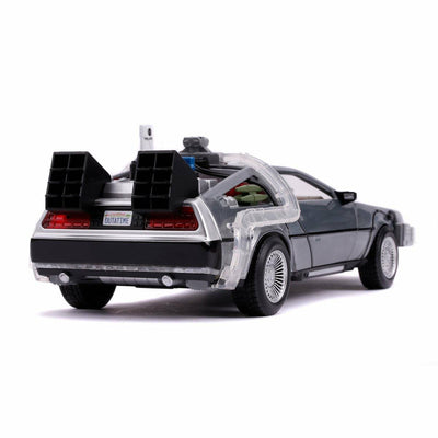 Back to the Future Part II die-cast 1:24 scale "Hollywood Rides" light-up DeLorean Time Machine by MyHackerTech
