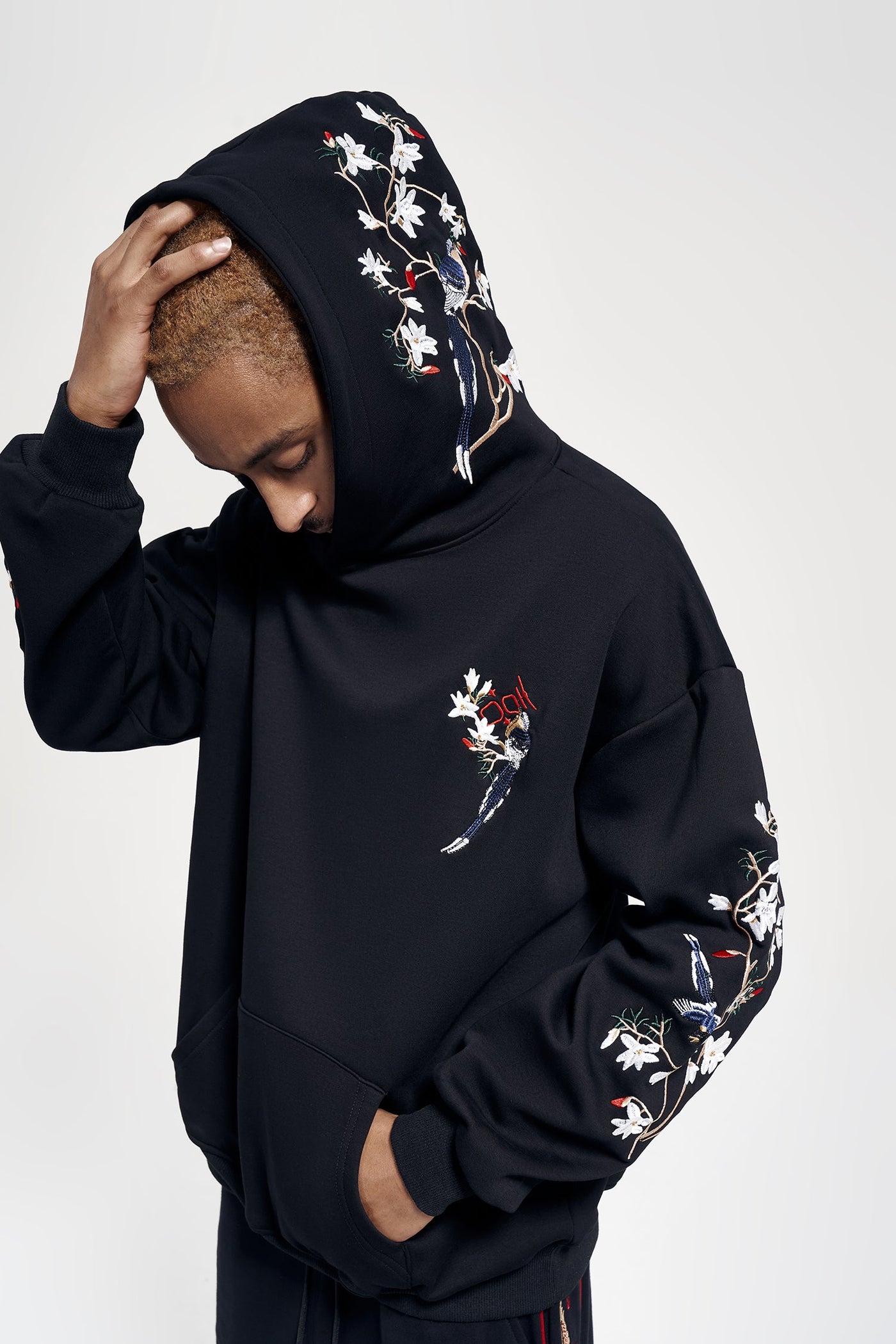 KH9083 Flowers Embroidery Hoodie by MyHackerTech