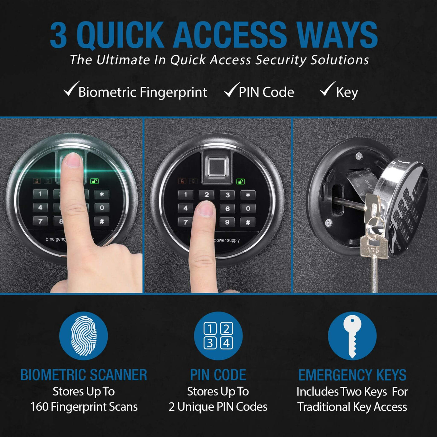 Barska 2.02 CF Heavy-Duty Fire Resistant Safe With Biometric Keypad (SAK29487)