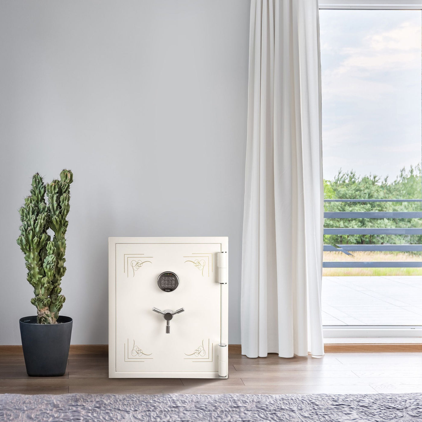 Barska 2.75 CF White Fireproof Jewelry Safe With Jewelry Storage Drawer (SAK69047)