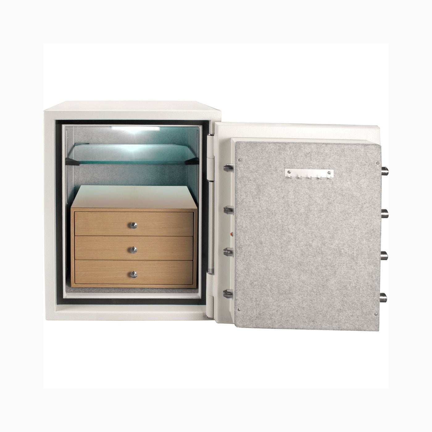 Barska 2.75 CF White Fireproof Jewelry Safe With Jewelry Storage Drawer (SAK69047)