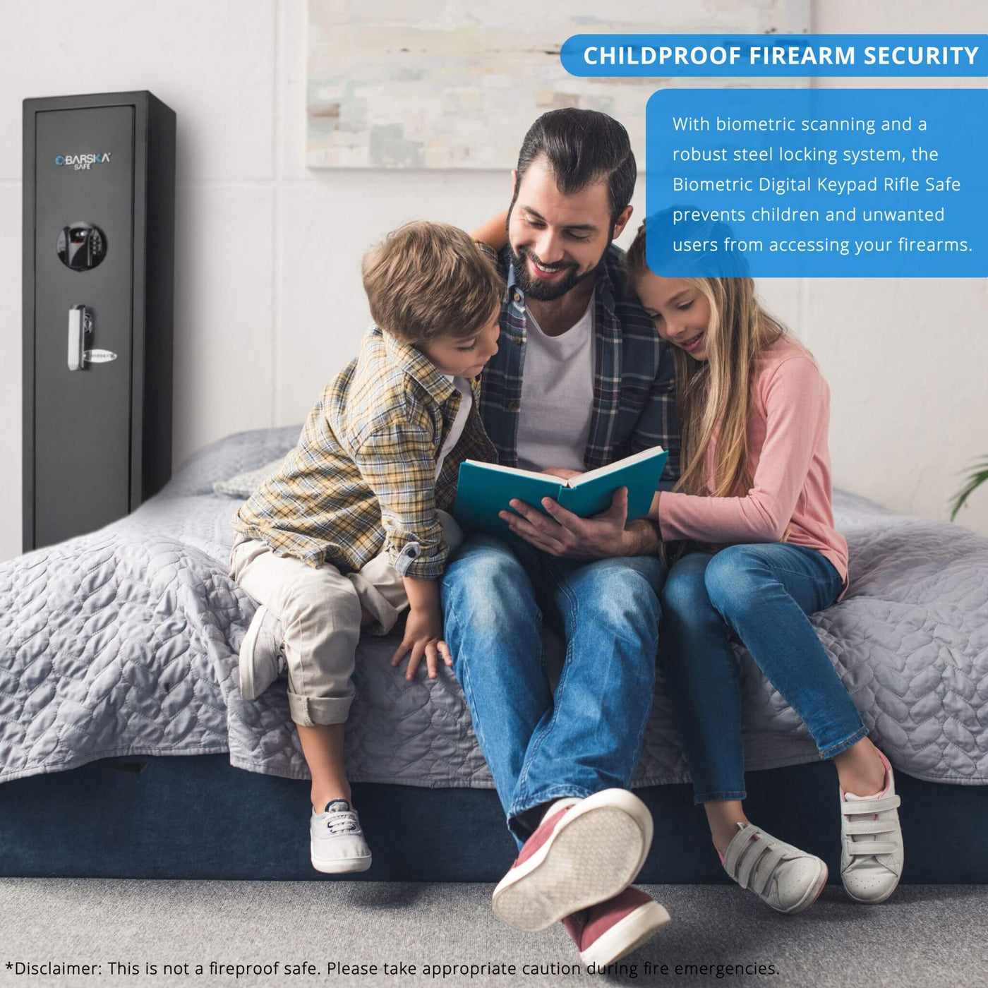 Barska 4.33 CF Heavy-Duty Rifle Gun Safe With Biometric And Digital Keypad Access (SAK80356)