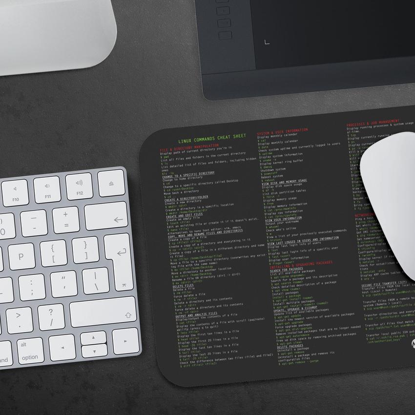 Mouse pad - Linux Commands Cheat Sheet by MyHackerTech