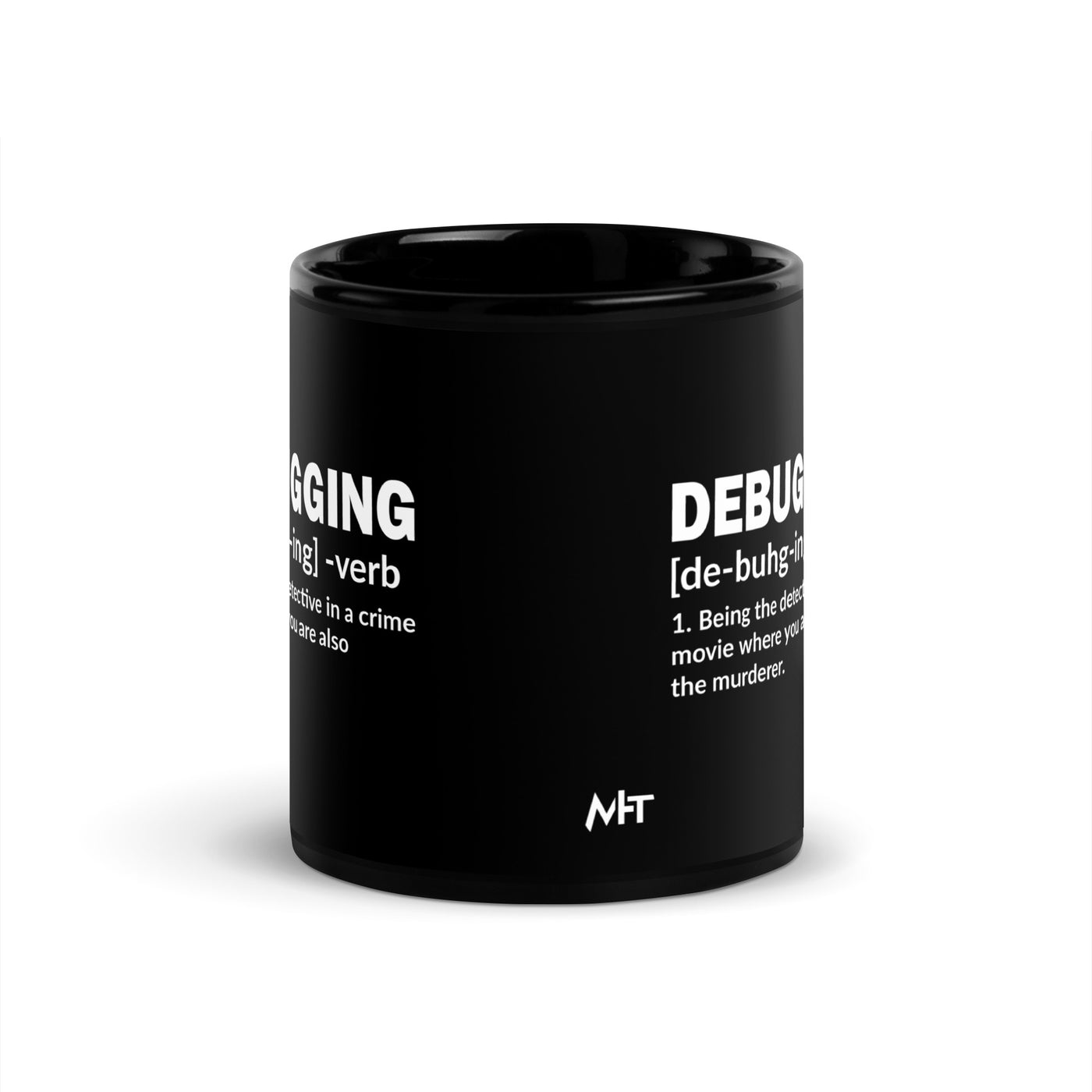Debugging Definition V1 - Black Glossy Mug