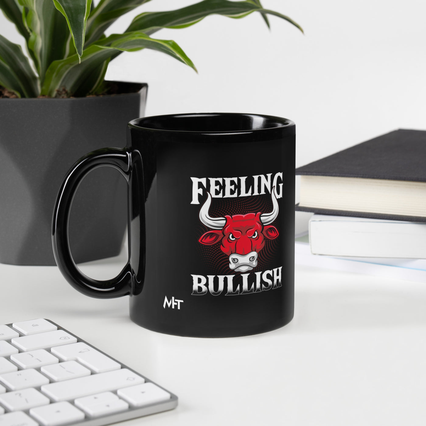 Feeling Bullish - Black Glossy Mug
