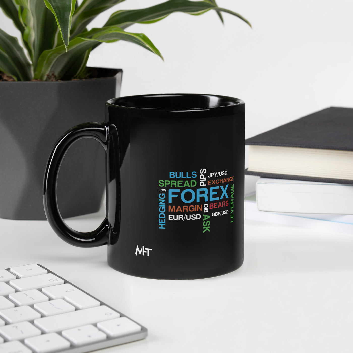 Forex Pips Leverage - Black Glossy Mug