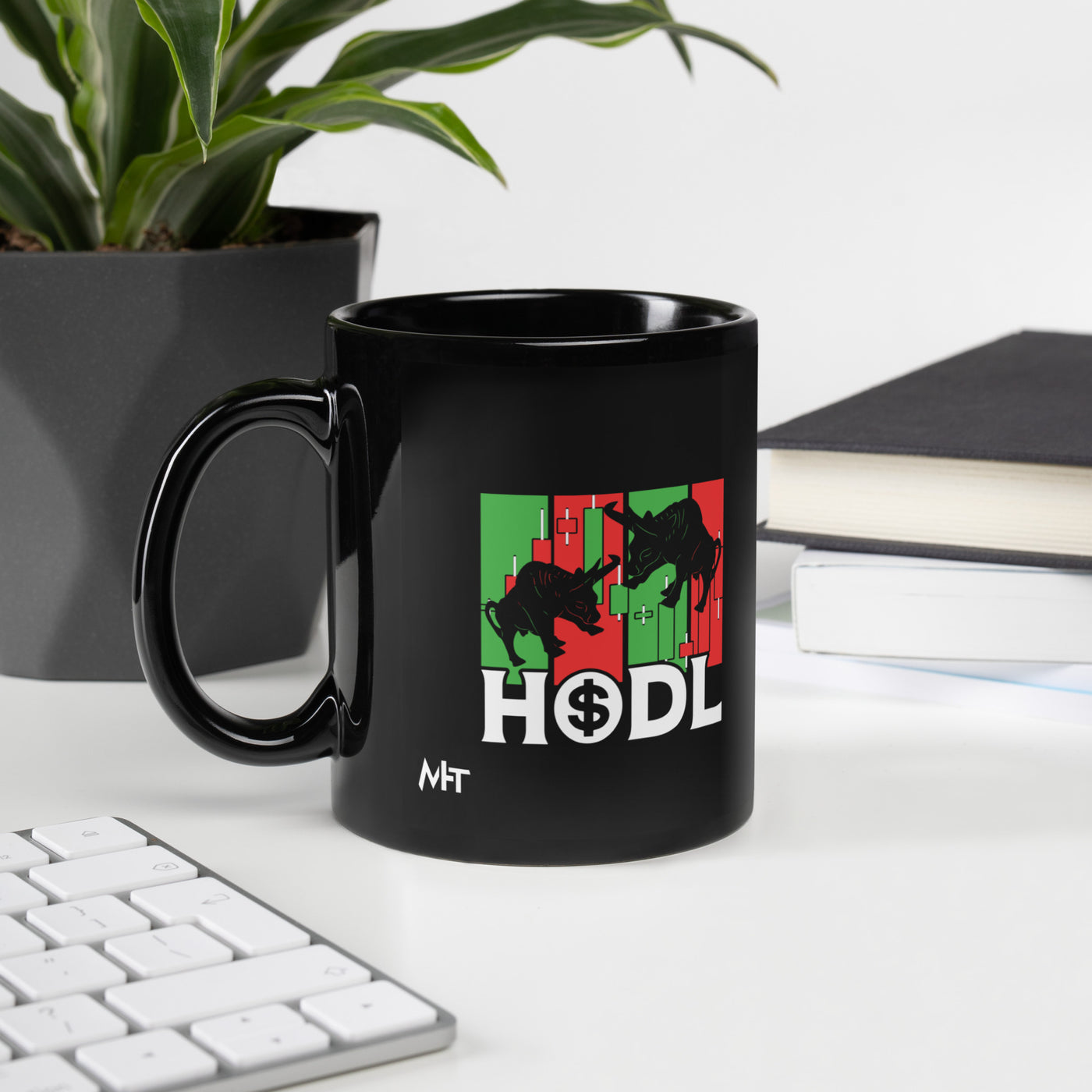 HODL - Black Glossy Mug