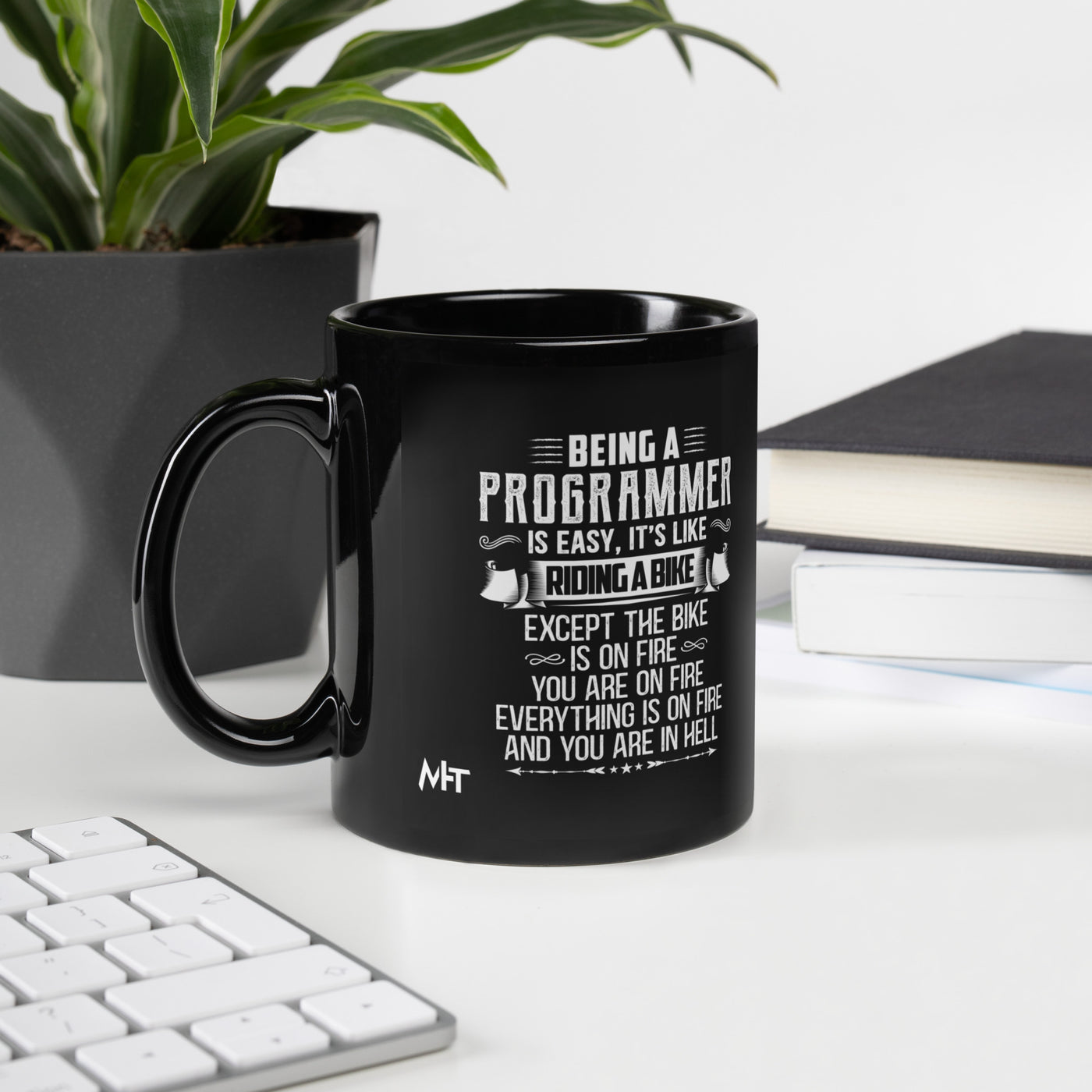 Being a Programmer is easy - Black Glossy Mug