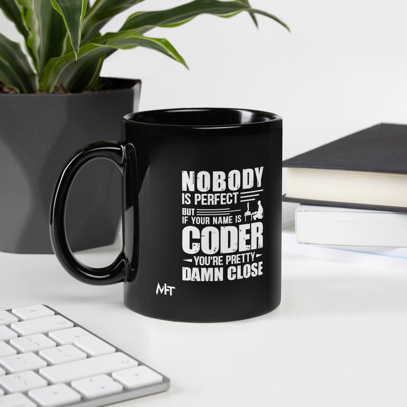 Coder Close to Perfect - Black Glossy Mug