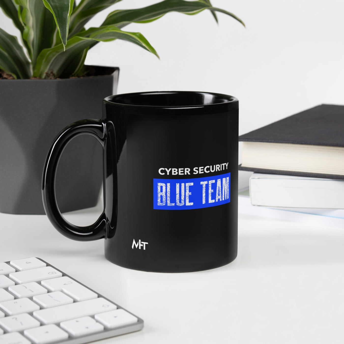 Cyber Security Blue Team V5 - Black Glossy Mug