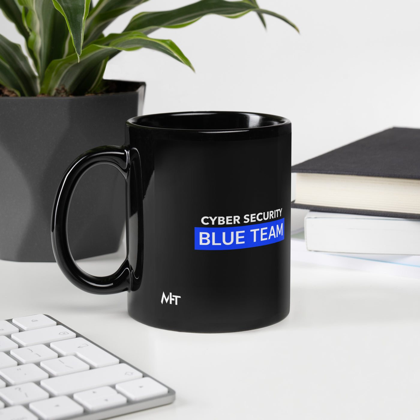 Cyber Security Blue Team V7 - Black Glossy Mug