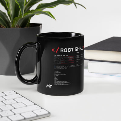 Root Shell - Black Glossy Mug