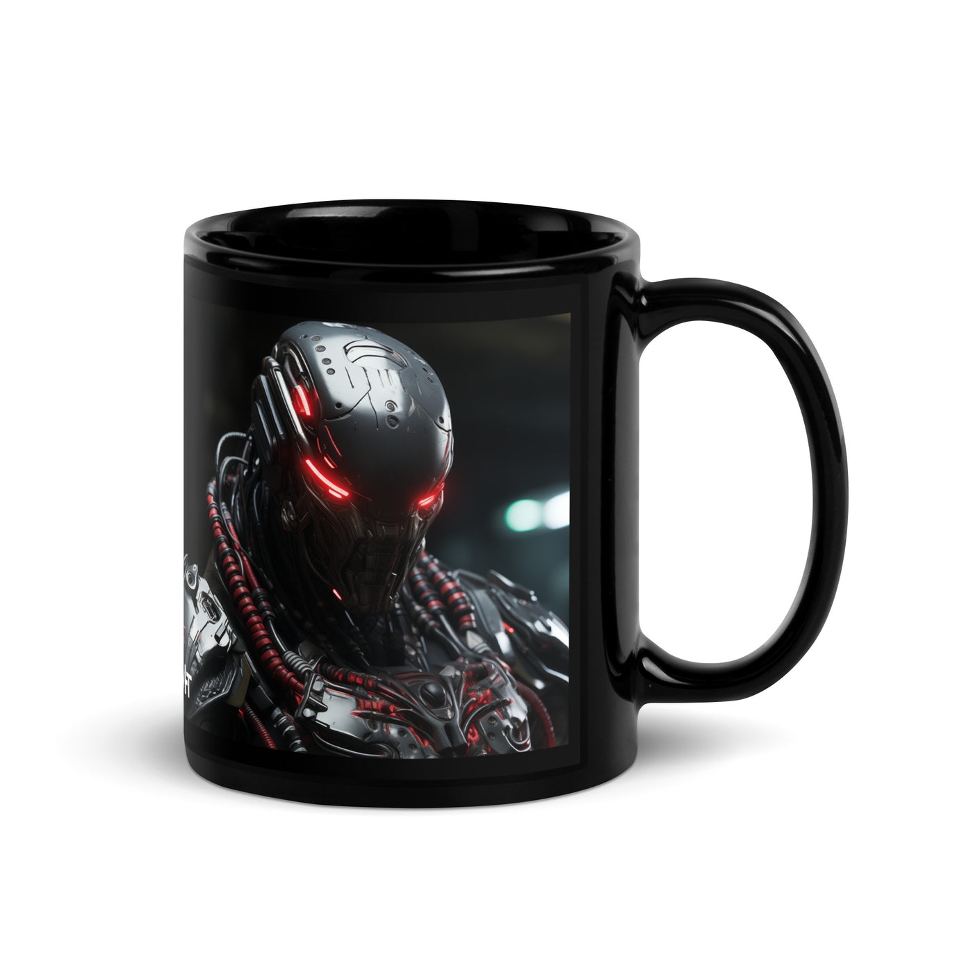 CyberArms Warrior - Black Glossy Mug