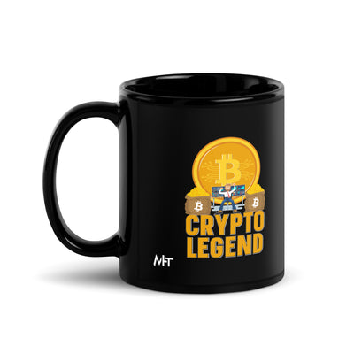 Bitcoin Legend - Black Glossy Mug